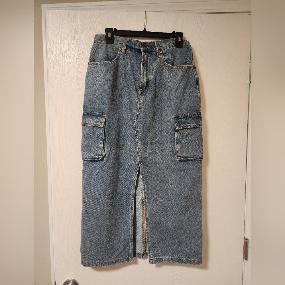 SINCERELY JULES DENIM CARGO SKIRT